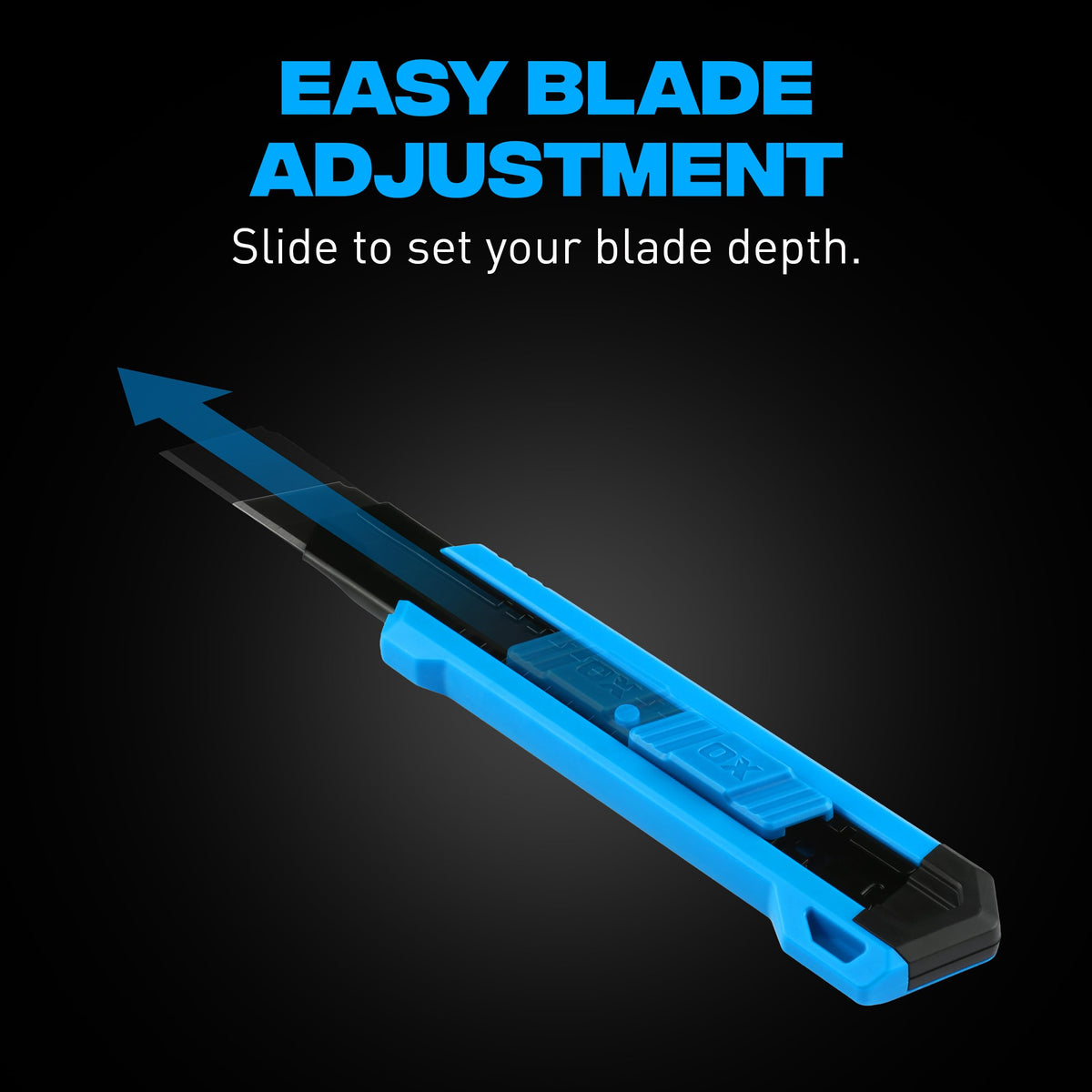 25mm Snap Off Utility Knife, Retractable Box Cutter with Slide Lock