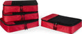 4-Piece Packing Cubes Travel Accessories Set, Luggage Organizer with Double Zipper, Mesh Top, Space-Saving, Medium