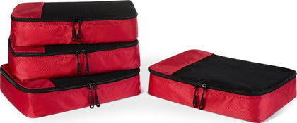 4-Piece Packing Cubes Travel Accessories Set, Luggage Organizer with Double Zipper, Mesh Top, Space-Saving, Medium