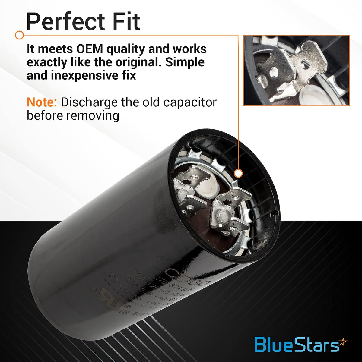 [Universal Fit] BlueStars 270-324 uF MFD 110-125 VAC Motor Start Capacitor