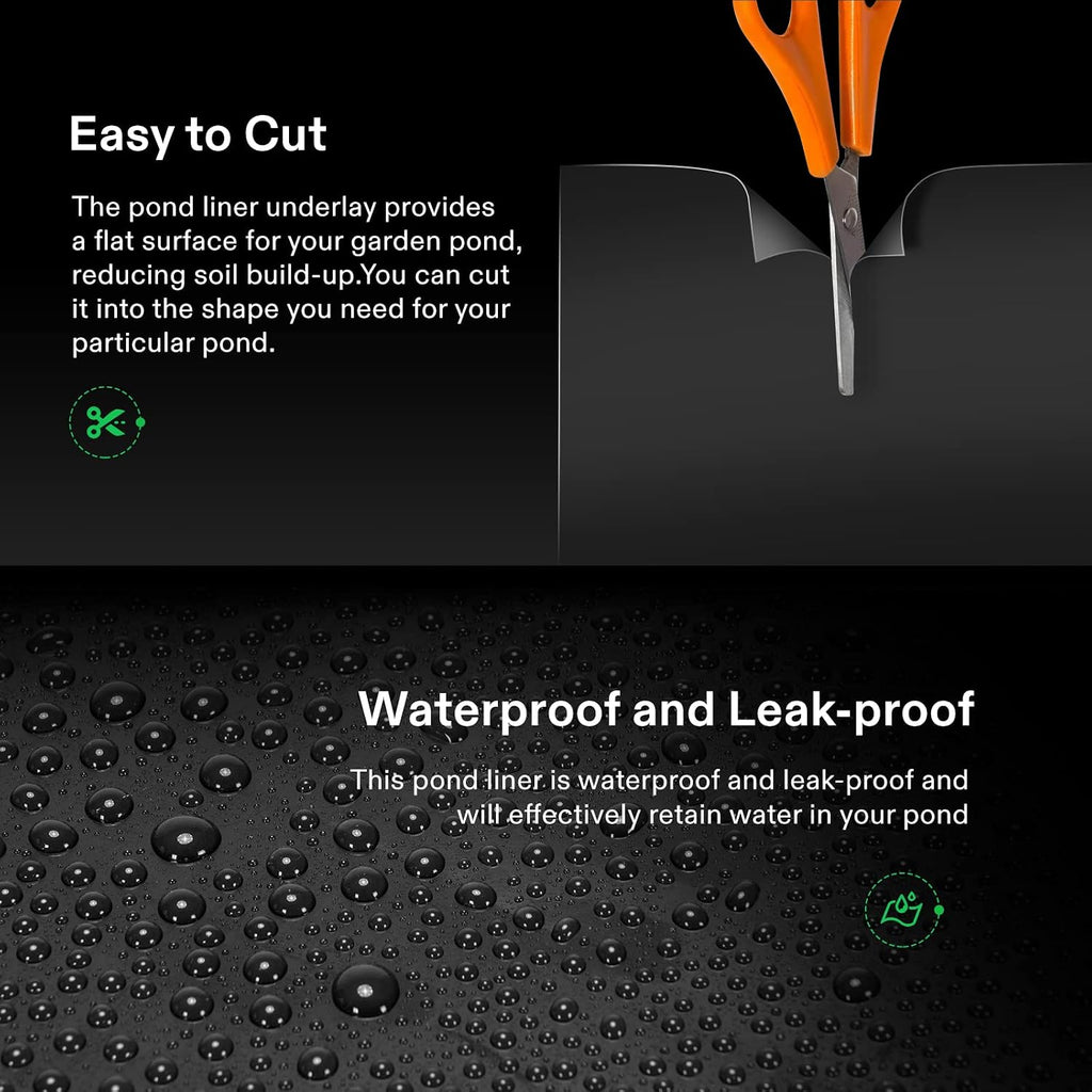10 x 13 Feet Pond Liner for Koi Ponds, Aquaculture and Water Garden