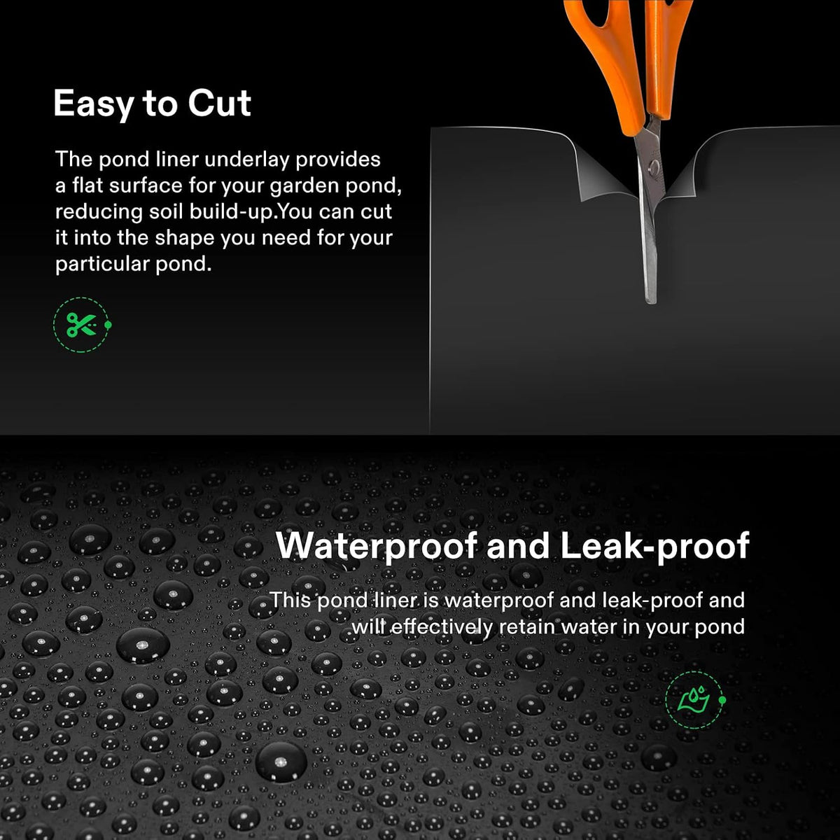 10 x 13 Feet Pond Liner for Koi Ponds, Aquaculture and Water Garden