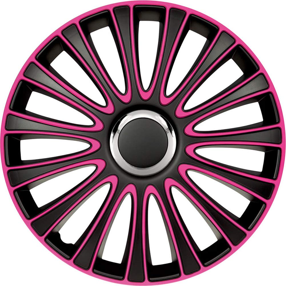 AUTO-STYLE Set Wheel Covers Lemans 14-inch Black/Pink