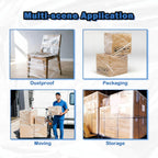4 Pack Mini Clear Stretch Wrap Film with Handle 5''x1000Ft