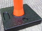 36-inch Traffic Delineator Posts with Water-Fillable Base, 6-Pack