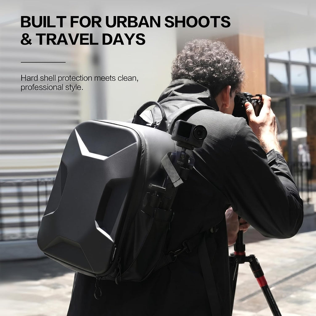 S1 Hard Shell Camera Backpack, 13L for DSLR Mirrorless | Hardshell,Side Opening Pockets, Laptop Compartment and