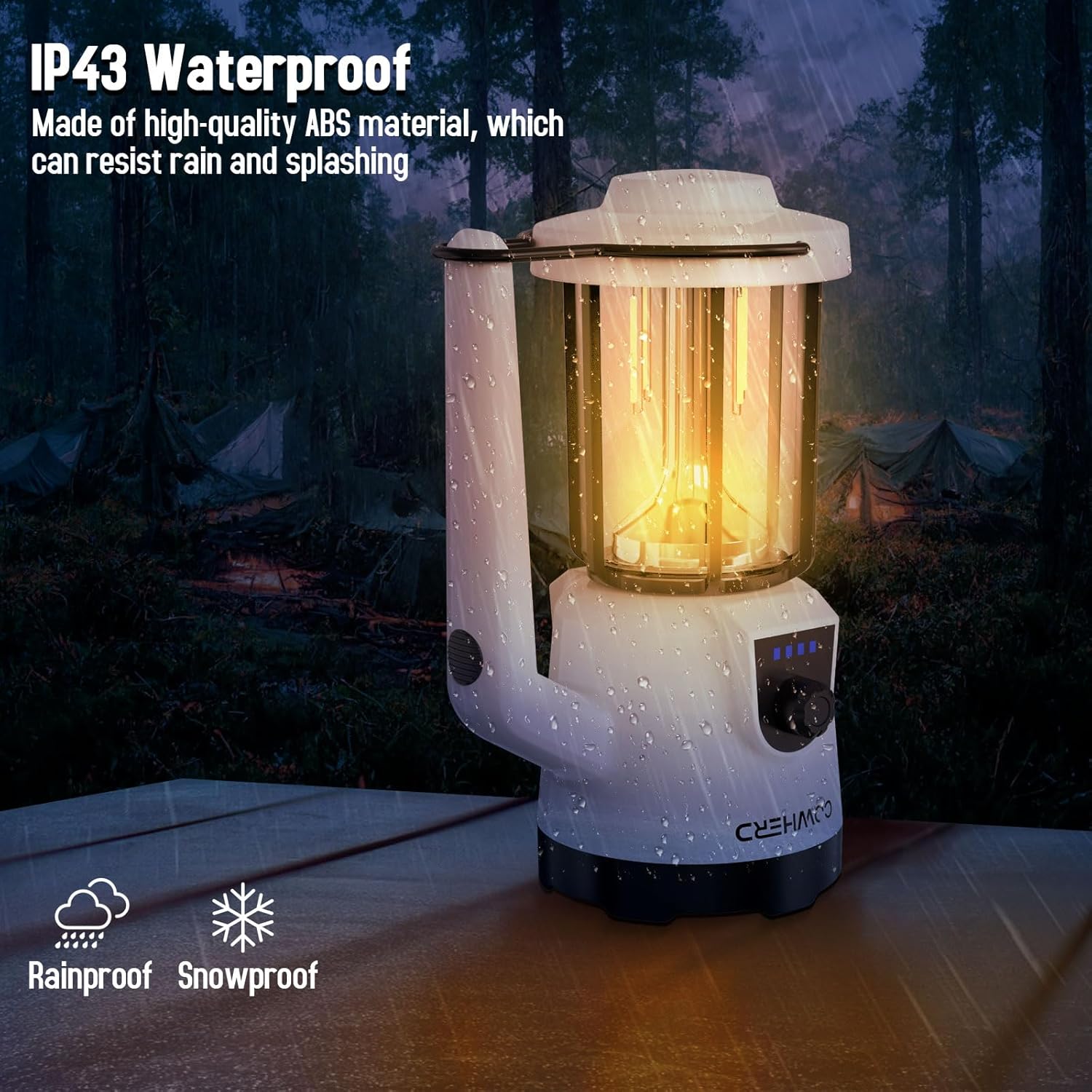 Rechargeable Flashlight Lantern 2-in-1 LED Handheld Flashlight with Lantern and Spotlight Modes - Perfect for Power