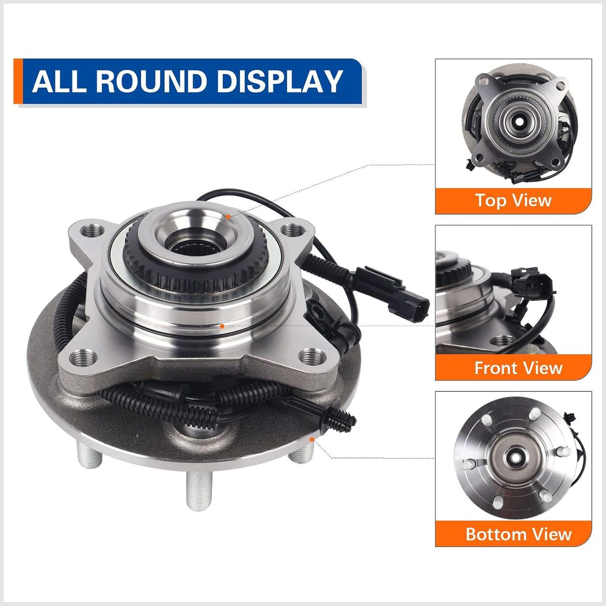 PAROD 515177 Front Wheel hub Bearing Assembly fit for 2018-2019 Ford F-150 4WD,w/ABS
