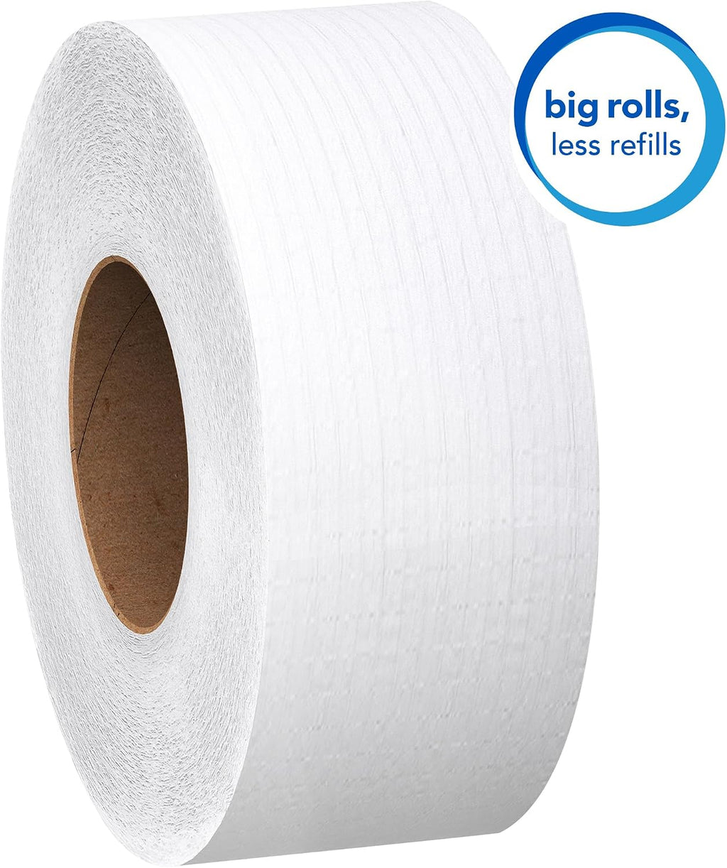 Jumbo Roll Toilet Paper, Bulk, 12 Rolls x 750' (07304)