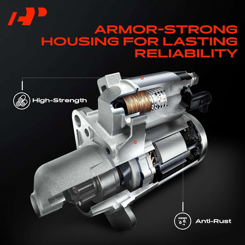 A-Premium Starter Motor, 12V 1.2KW 9 Teeth Clockwise, Compatible with Honda