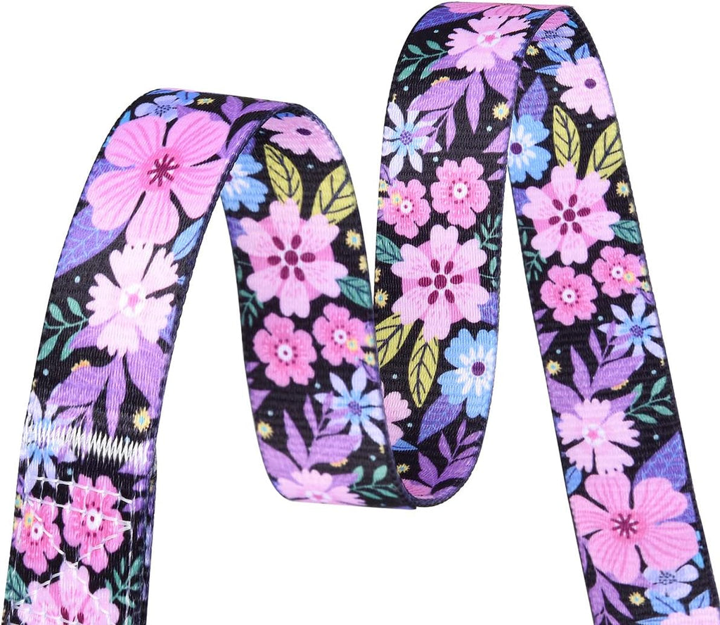 Dog Collar and Leash Set with Bohemia Floral Tribal Geometric Patterns - Soft Ethnic Style Collar Adjustable for