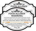 Food Allergy Warning Sign With Self - adhesive, 2 Pack 10x7 In, Acrylic