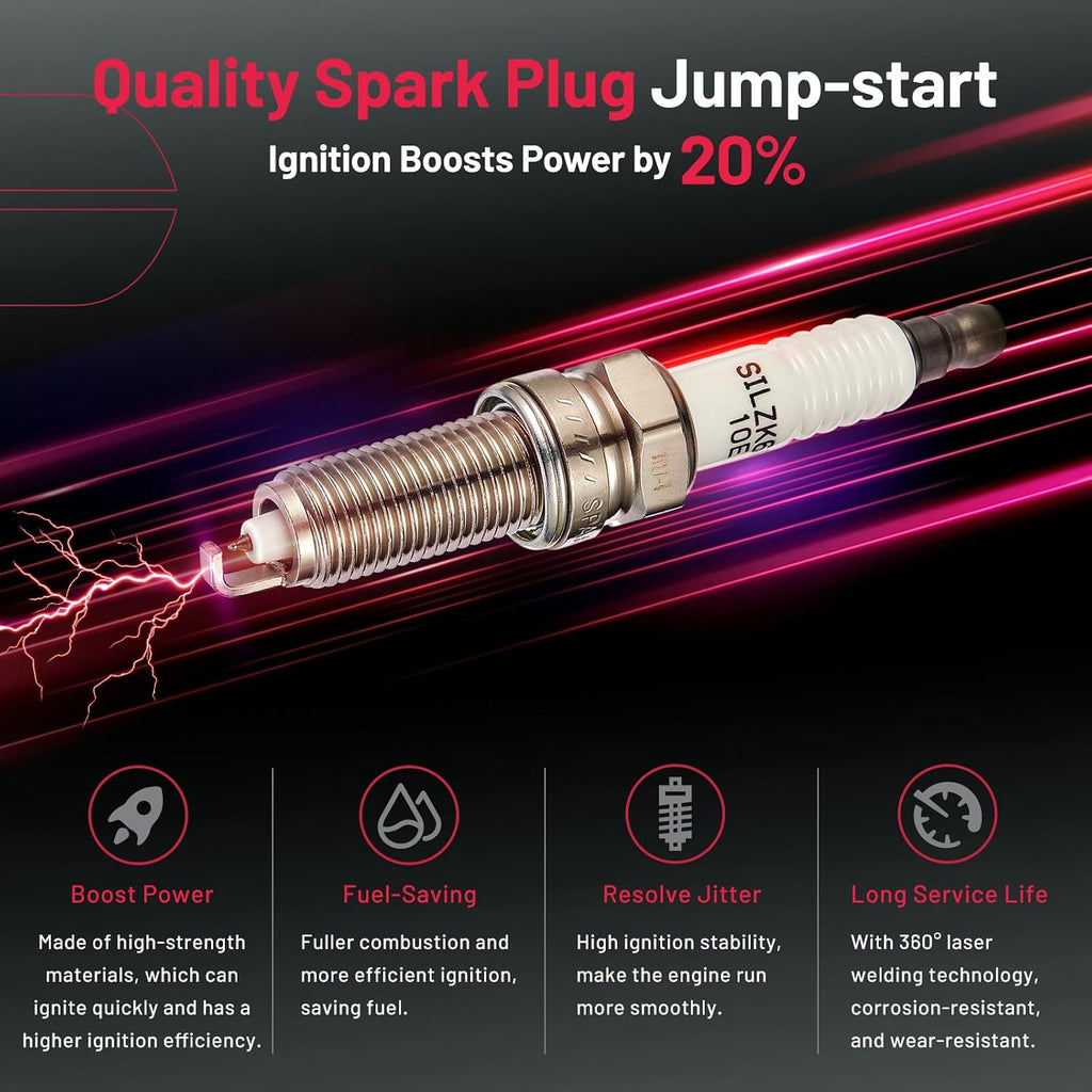 Ignition Coil Pack UF651 and Iridium Spark Plug 9686 Compatible with Kia Soul 2012 2013 2014 2015 Hyundai Elantra