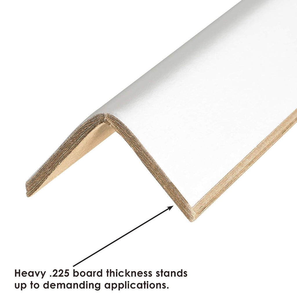 Edge Protectors, Cased, .225, 3" x 3" x 60", White, 25/Case