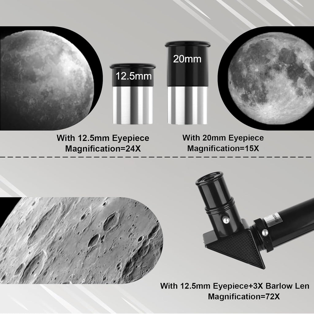 70mm Aperture Portable Refractor Telescope with Tripod and Phone Adapter