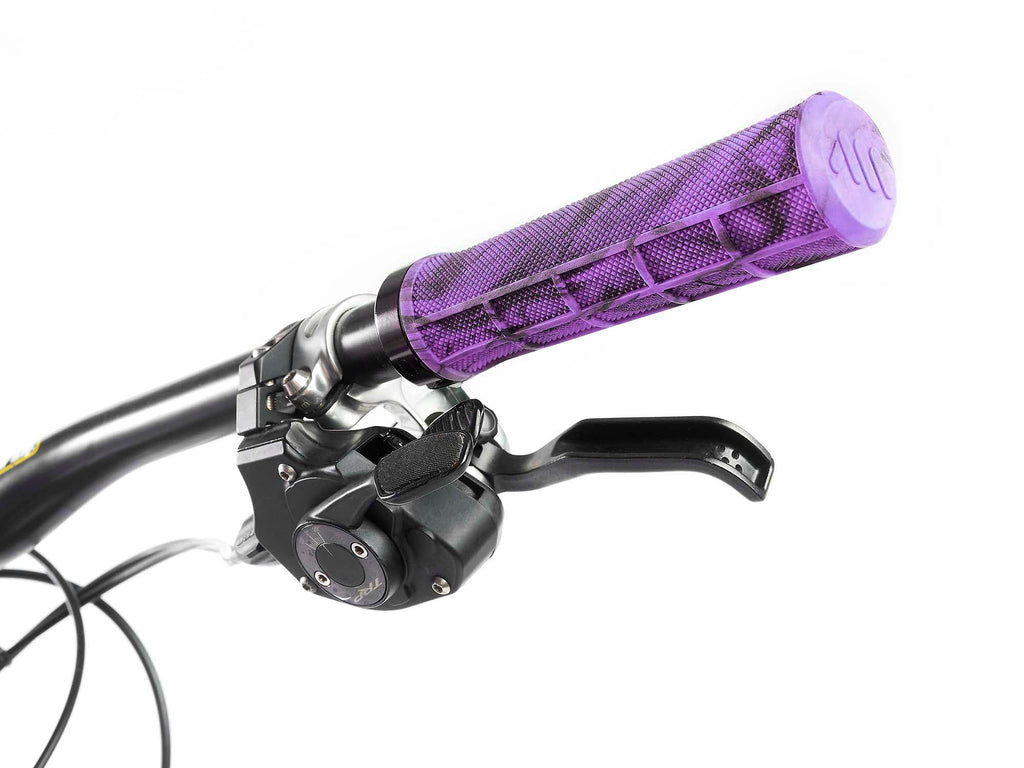 MTB Bike Grips Berm - Handlebar Grip with Micro-Diamond Pattern - Purple