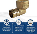 2 Pack XFITTING 1 Inch Pex x 1 Inch Pex Female NPT Elbow