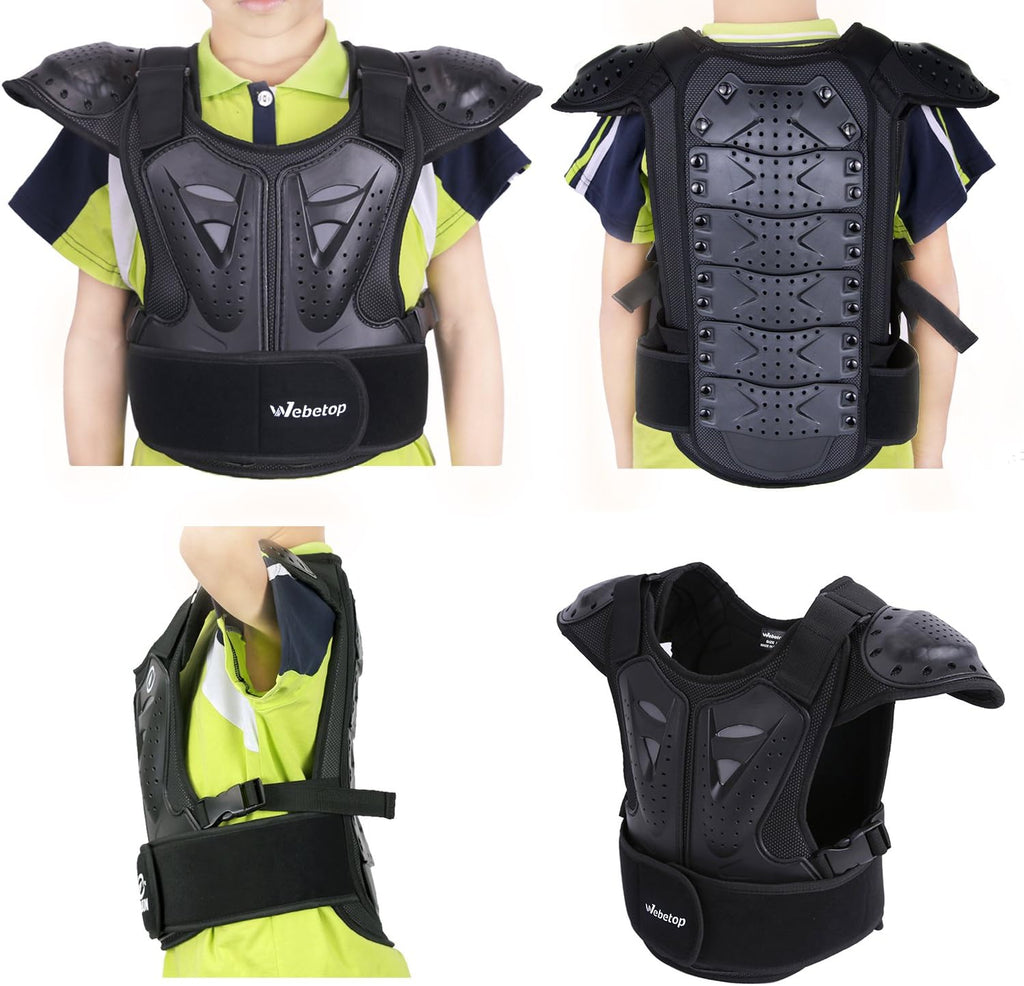 Kids Dirt Bike Chest Protector Motocross Adjustable Youth Chest Protector Shock-Resistant Dirt Bike Gear for ATV