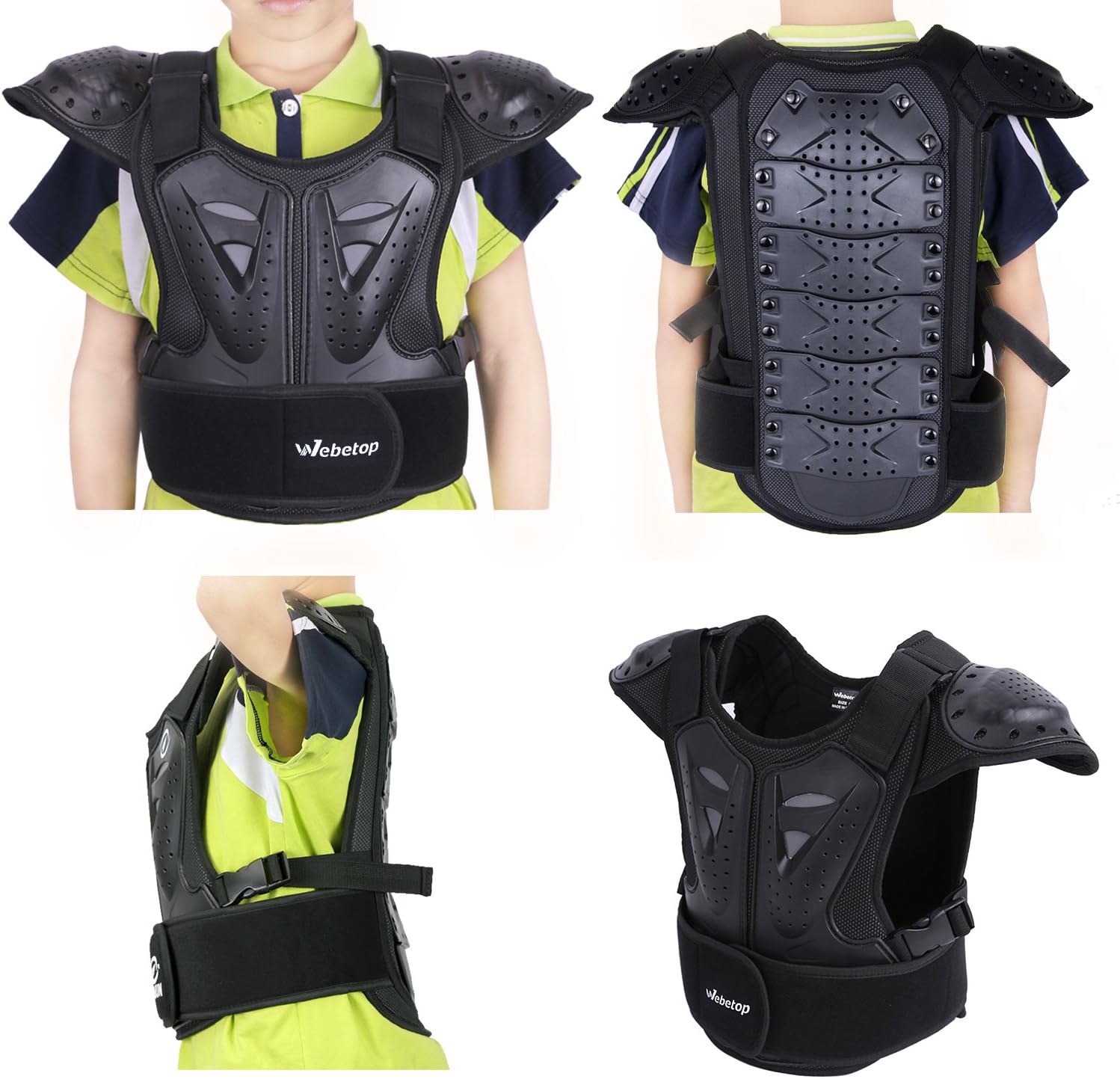 Kids Dirt Bike Chest Protector Motocross Adjustable Youth Chest Protector Shock-Resistant Dirt Bike Gear for ATV