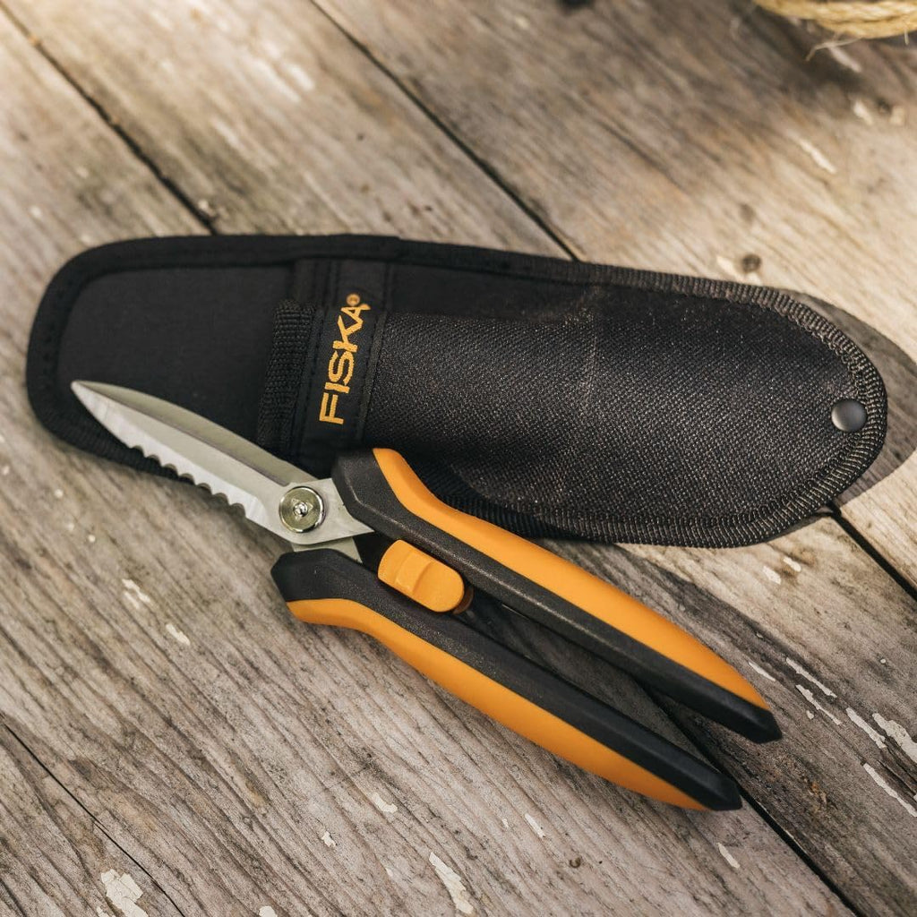 Pruning Shears for Gardening, Multipurpose 8" Garden Shears with Sheath and SoftGrip Handle, Great for cutting