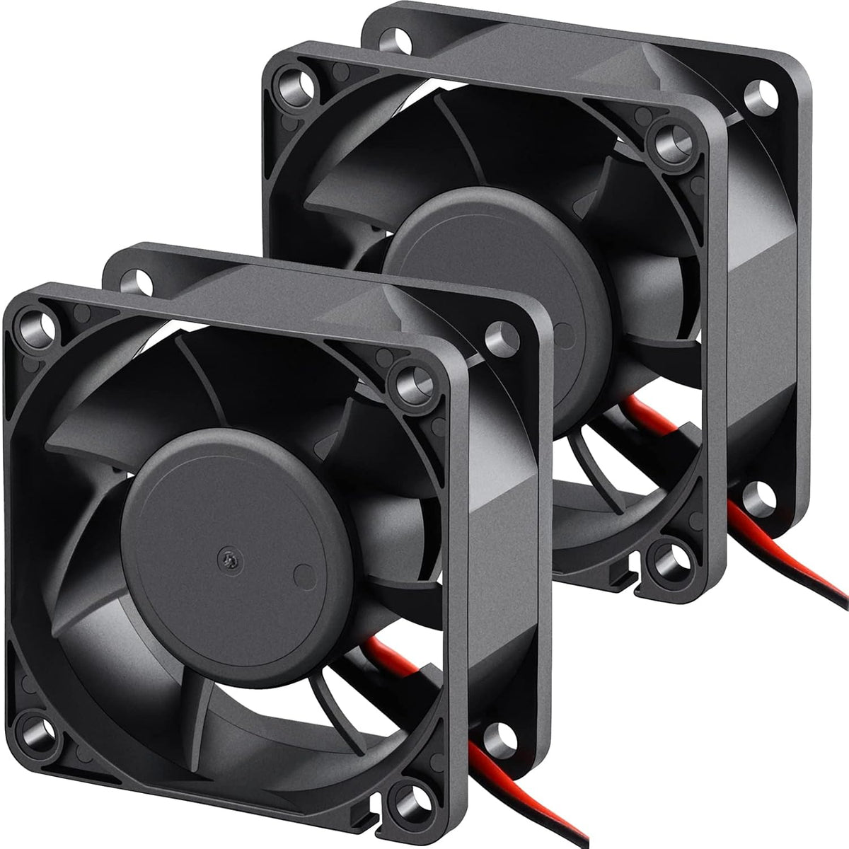 GDSTIME 60mm x 60mm x 25mm 12V 2Pin Dual Ball Brushless DC Cooling Fan 2Pcs