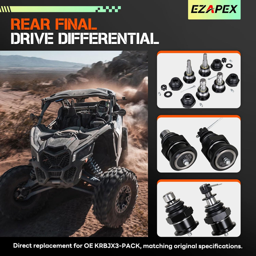 KRBJX3-PACK Upgraded Heavy Duty Replacement Ball Joint Compatible with 2017-2023 Can-Am Maverick X3