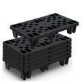 6pcs Plastic Pallets for Basement Storage Lightweight Waterproof Floor Pallets with Breathable Grids Applicable to