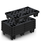 6pcs Plastic Pallets for Basement Storage Lightweight Waterproof Floor Pallets with Breathable Grids Applicable to