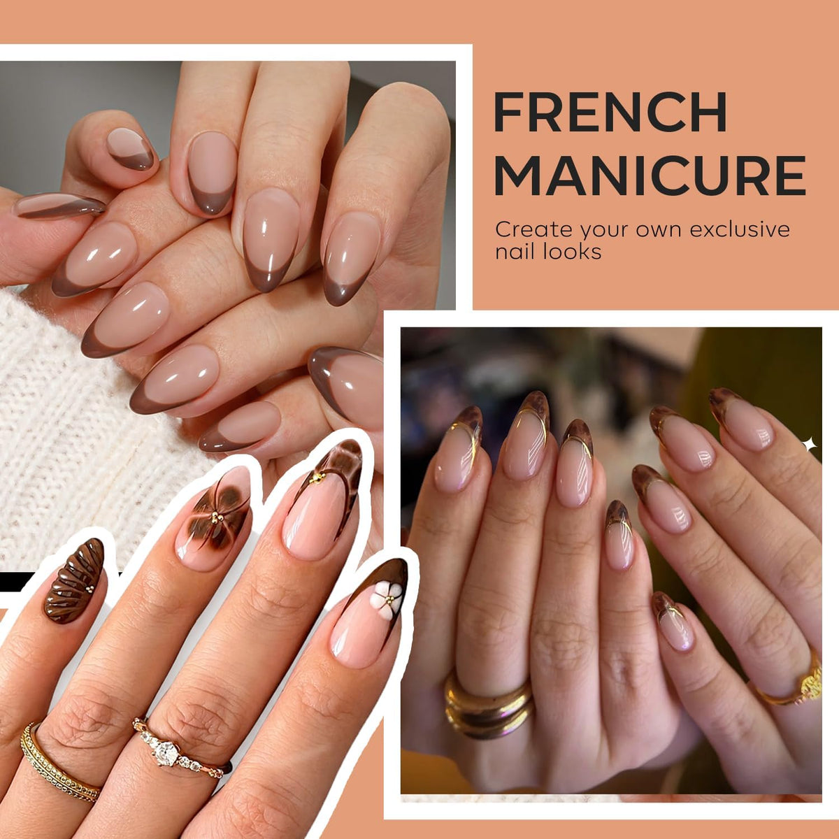 French Tip Nail Tool 6Pcs Nail Stamp Silicone French Tips Stamp