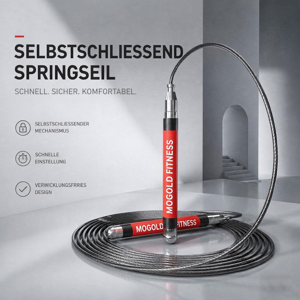 2-in-1 Speed Rope: 2mm for Boxing/MMA & 3mm for CrossFit - Tool-Free Adjustable Cable System with Dual Bearings