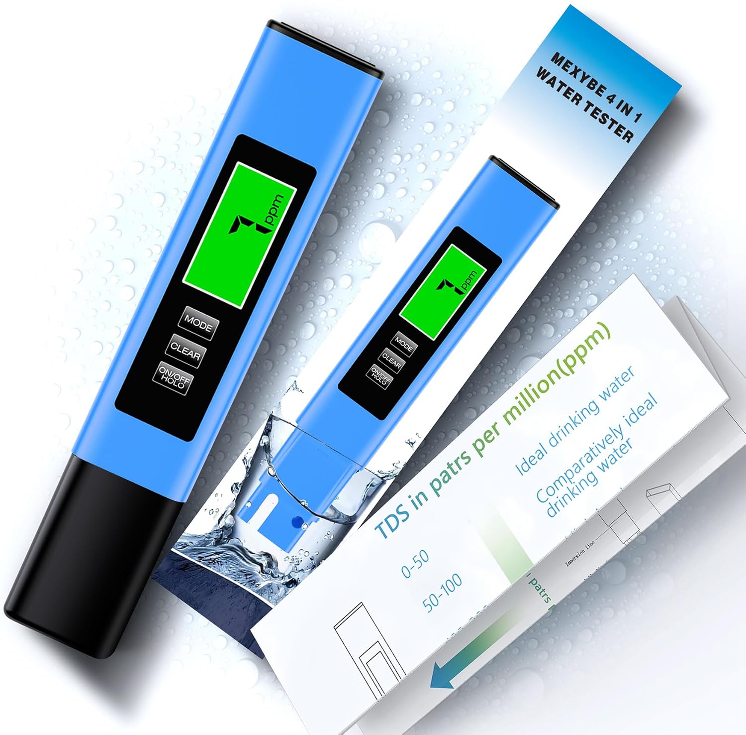 2025 All-New 4 in 1 Tds Meter Digital Water Tester - Accurate and Reliable TDS EC & Temp(°C,°F) Meter - 0-9999ppm