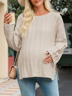 Womens Maternity Sweater Tops Apricot