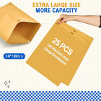 25 Pcs Manila Envelopes Large Clasp Envelope, 10x14 Inch, Golden
