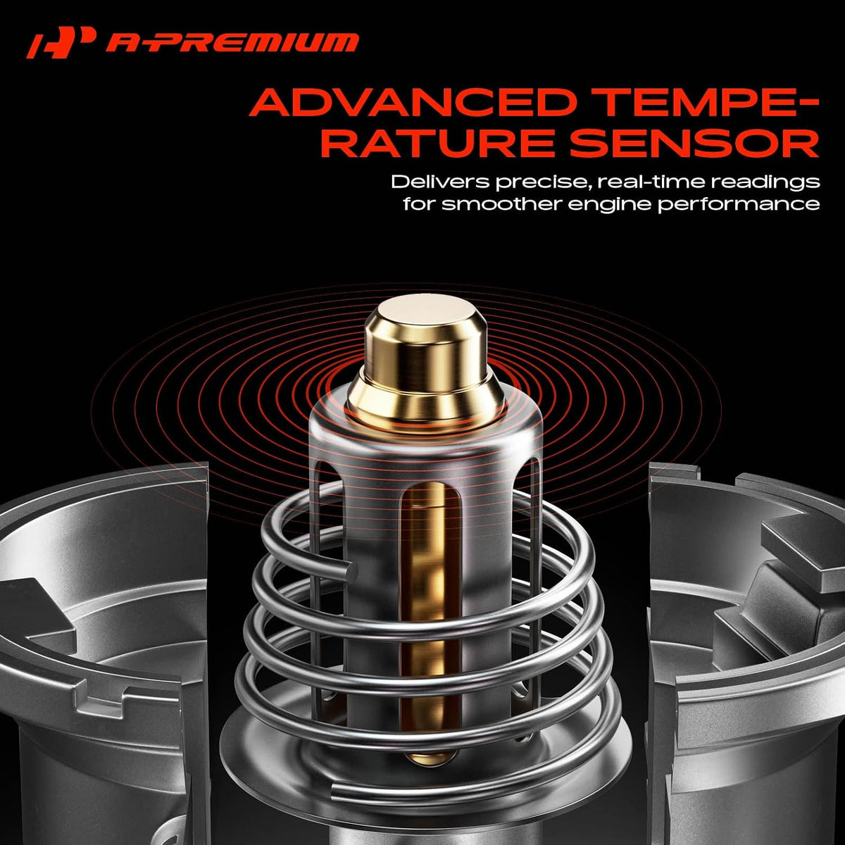 A-Premium Upgraded Aluminum Engine Coolant Thermostat Housing Assembly