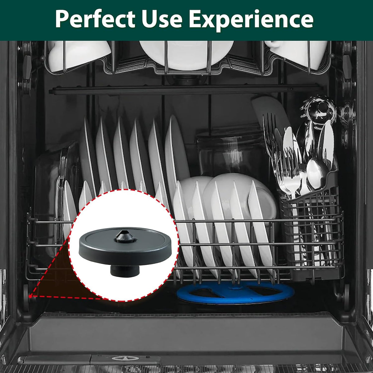 5304532229 5304521179 Dishwasher Wheels Replacement Parts for Frigidaire Dishwasher Roller Dishrack Roller Bottom Rack Wheels Lower Rack Roller BGHD2433KF0 Bracket Assembly Dishwasher Parts 8 Pcs