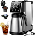 Single Serve & Carafe Coffee Maker, Dual Brew for K Cup Pods & Ground Coffee, Hot & Iced Drip Coffee Machine, 6-32oz