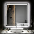 36"X36" LED Bathroom Mirror with Lights, Anti-Fog, Dimmable, Backlit + Front Lit, Smart Bathroom Vanity Mirror
