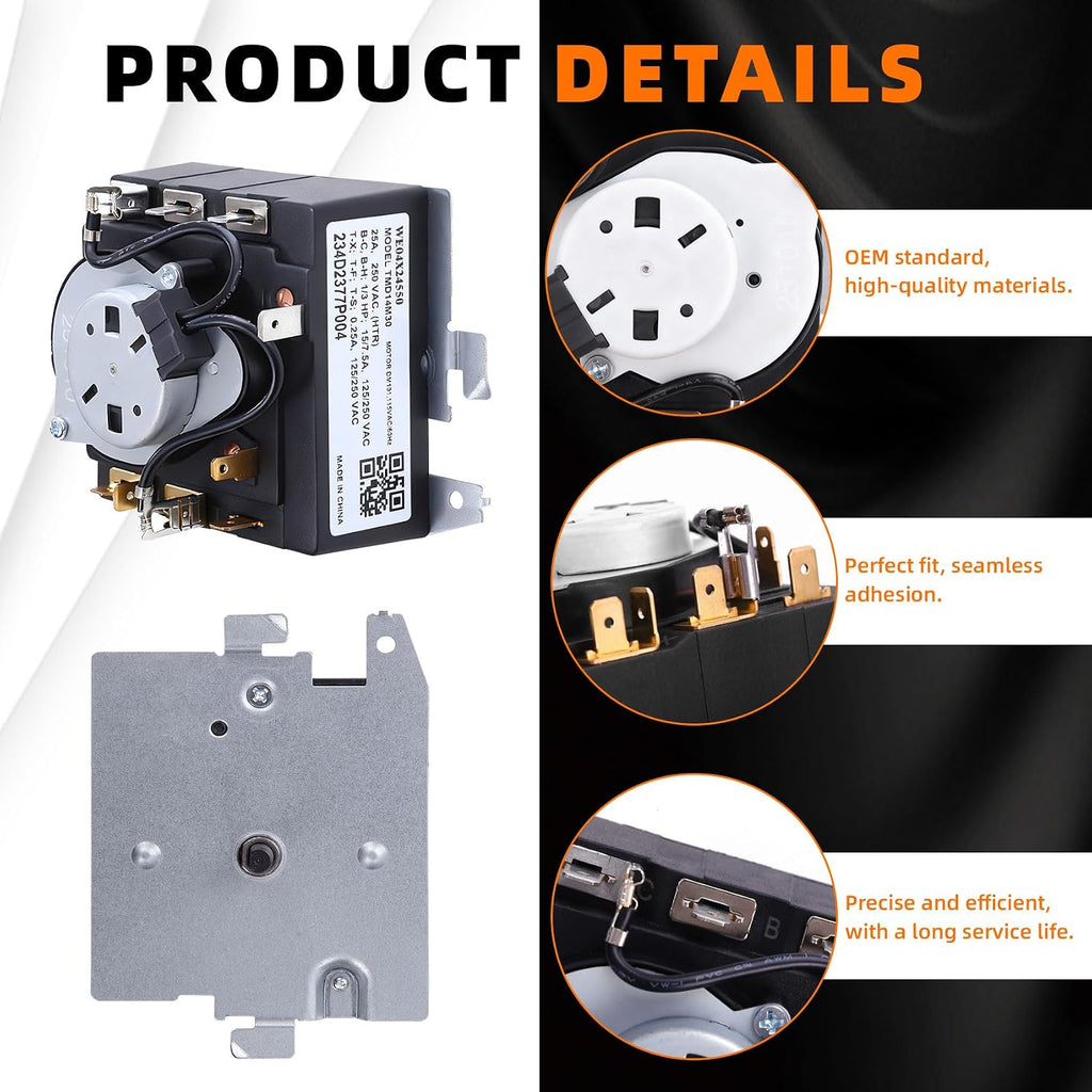 WE04X24550 234D2377P004 Dryer Timer Replacement for GE Dryer Parts Fit for GE GTD42EASJ2WW GTD42GASJ2WW GTX42EASJ2WW GTD42GASJ3WW GTD42EASJ1WW GTD48GASW0WB GTD42EASJ0WW GTD42EASJ3WW GTX42GASJ0WW