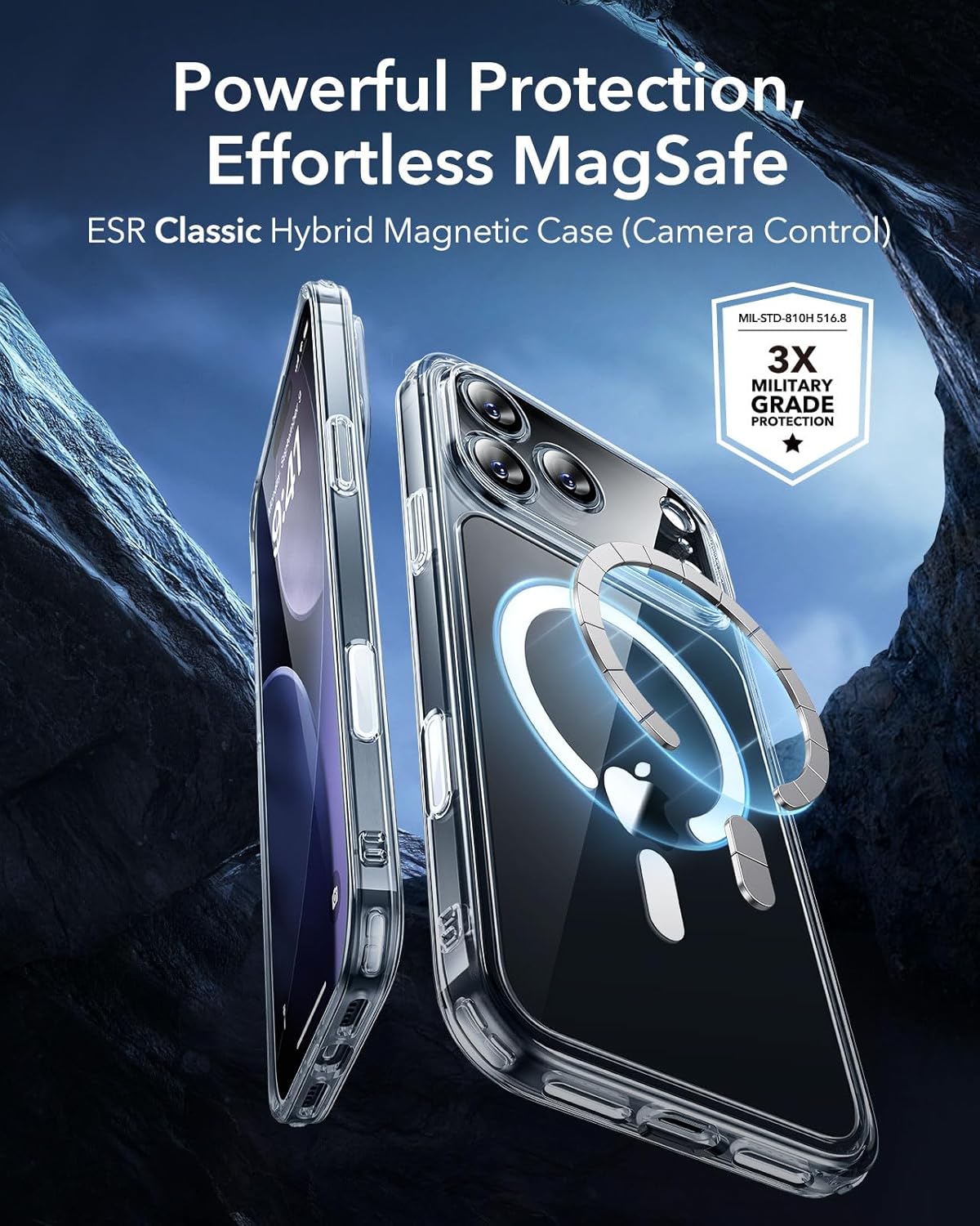 for iPhone 17 Pro Case, Camera Control Cover, Compatible with MagSafe, Shockproof Military-Grade Protection, Magnetic
