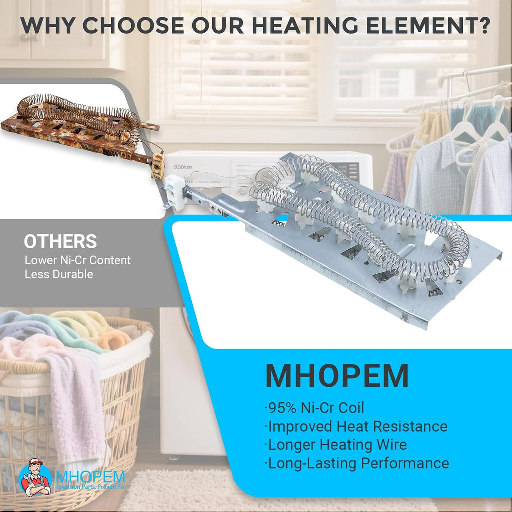 WED6620HC0 WED8000DW4 Dryer Heating Element Kit for Whirlpool Cabrio Duet