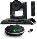 4K Conference Room Camera System with Gesture Control, AI Auto-Tracking PTZ Camera 5X Digital Zoom with Speakerphone