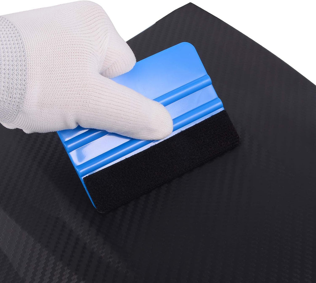 10pcs Vinyl Squeegee 4 Inch Car Vinyl Scraper Decal Applicator Window Tint Wallpaper Smoothing Tool with Black Fabric