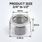 30-Pack Reducer Bushing 3/4" to 1/2" Threaded Nipple Galvanized Steel for Rigid IMC Conduit Connections, Electrical Size Reducing Coupling