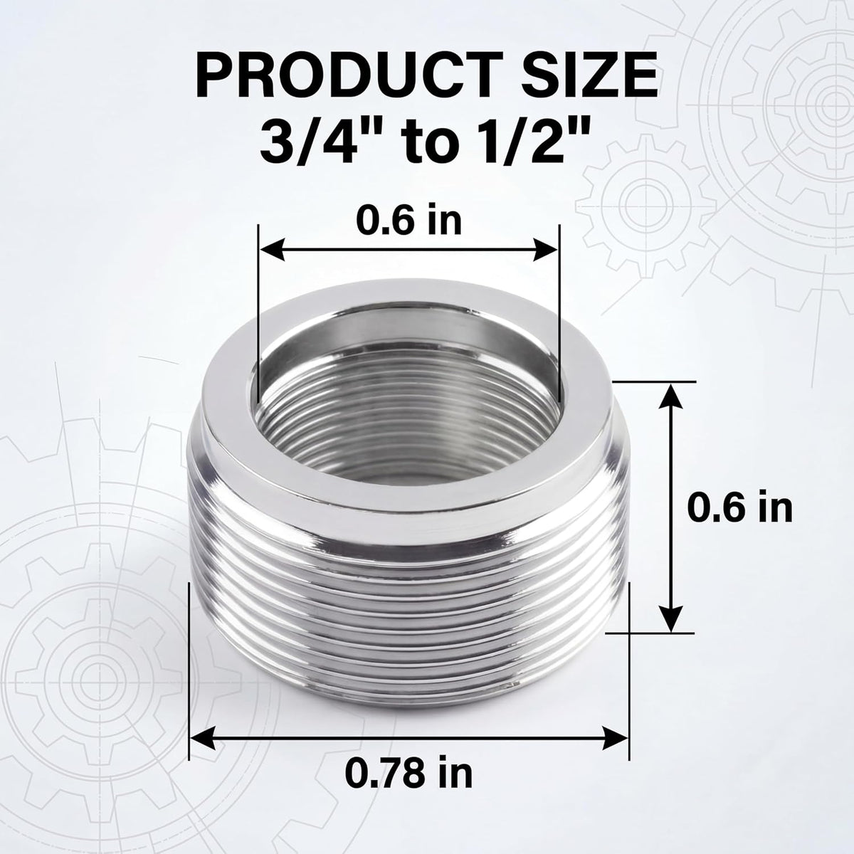 30-Pack Reducer Bushing 3/4" to 1/2" Threaded Nipple Galvanized Steel for Rigid IMC Conduit Connections, Electrical Size Reducing Coupling