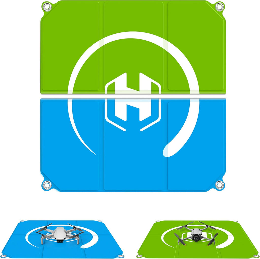 Drone Landing Pad Weighted Foldable for DJI Mini/Neo/FPV Drone, 22in/55cm | Double-Sided Waterproof Launch Pad