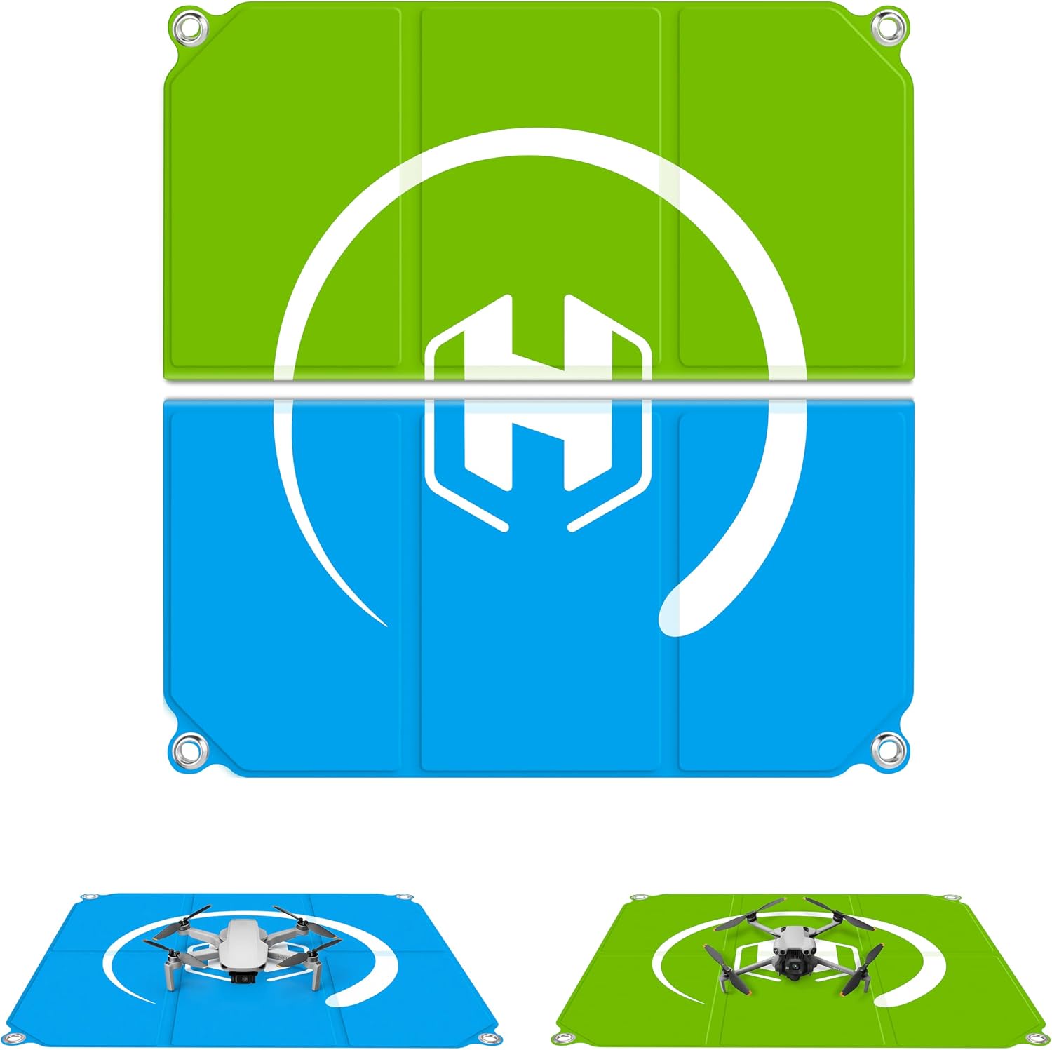 Drone Landing Pad Weighted Foldable for DJI Mini/Neo/FPV Drone, 22in/55cm | Double-Sided Waterproof Launch Pad