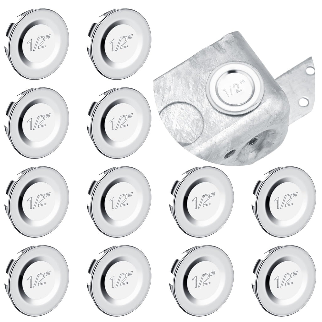 Yaocom 12 Pcs Knockout Seal 1/2'' Electrical Box Knockout Plugs