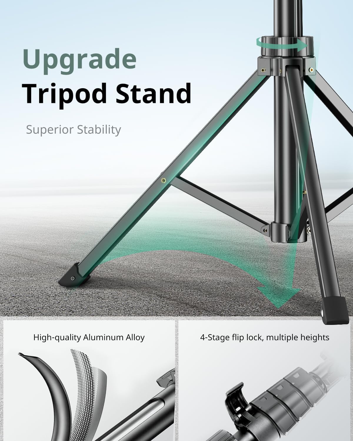 62" Phone Tripod for iPhone, Extendable Selfie Stick Tripod Stand with Wireless Remote and Phone Holder, Cell Phone
