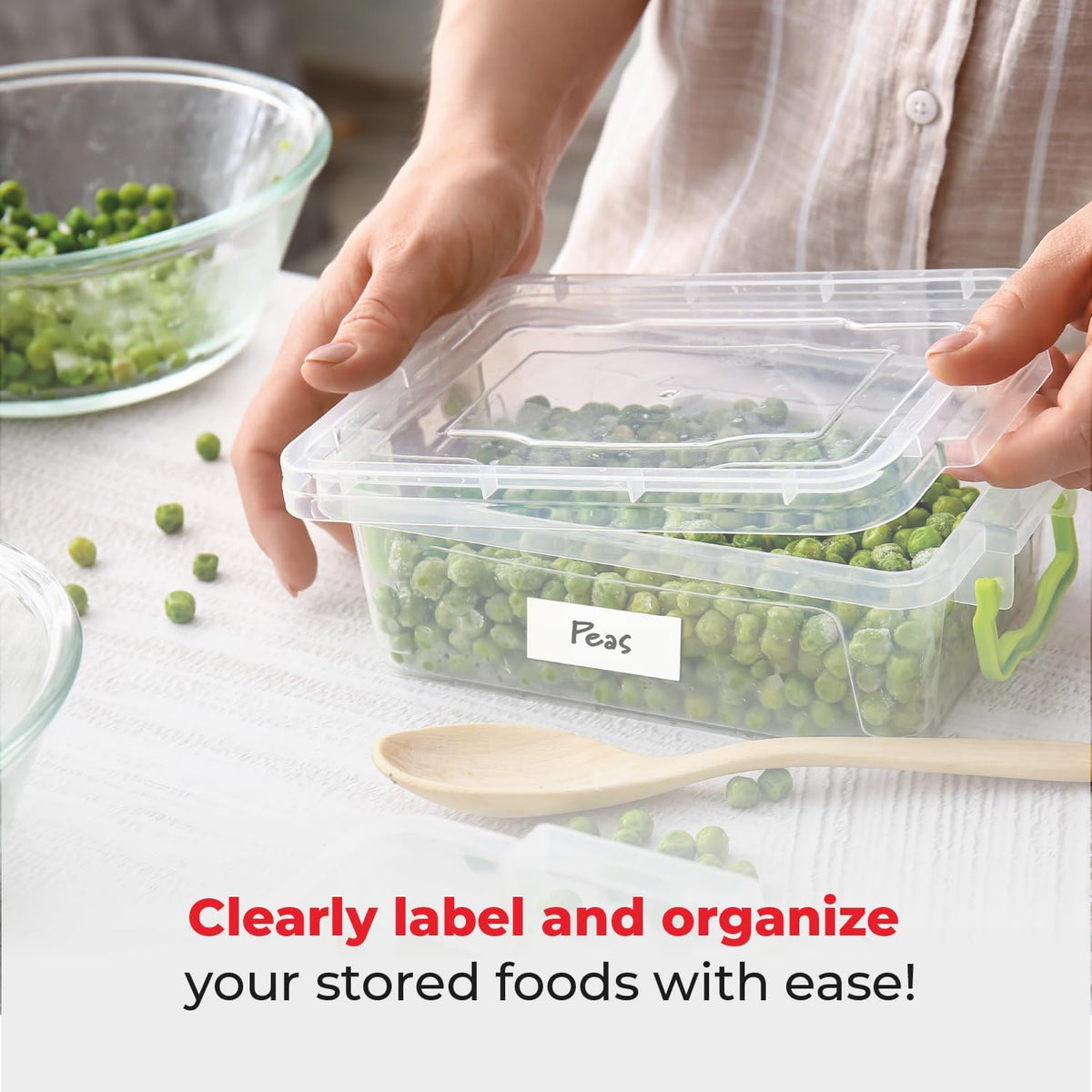 Dissolvable Food Labels 1x2 in 50/Roll - Blank Freezer Jar Stickers