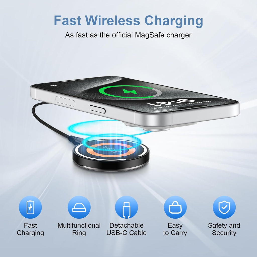 Samsung Magnetic Wireless Charger Fast Charging Pad MagSafe Charger for Samsung Galaxy S25 Plus/S24